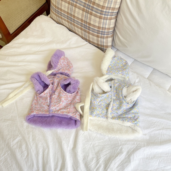 페오펫몰,[겨울맞이특가] 헤이오 플라워 밍크 보닛