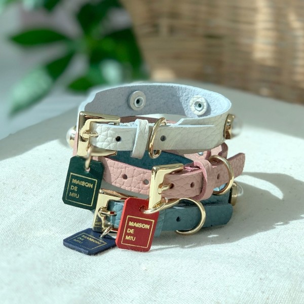 페오펫몰,소프트 진주 목줄 로즈 핑크