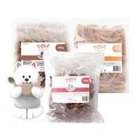 [펫토리아] 한입뚝딱 국내산 대용량 수제간식 3종