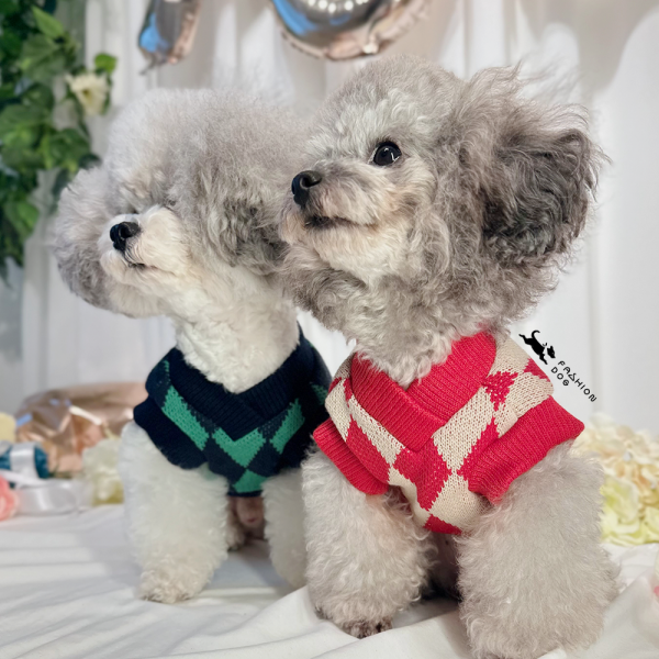 페오펫몰,[패션독]애견의류,강아지옷,강아지가을옷,강아지패션,강아지조끼,다이아니트조끼
