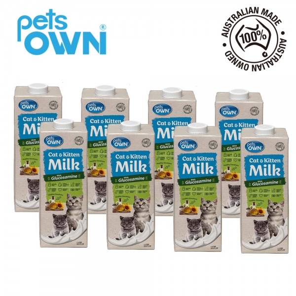 페오펫몰,[따스한특가] 펫츠온 호주 프리미엄 펫밀크 1Lx8팩 캣앤키튼 글루코사민 고양이 멸균우유/7차신규입고