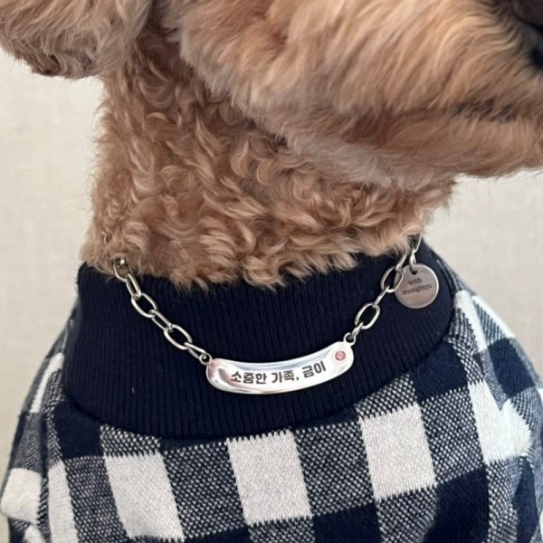 페오펫몰,[오늘출발]강아지 라운드 인식표 목걸이
