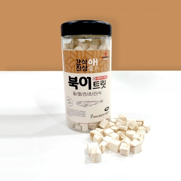 페오펫몰,개과천선 간식애진심 국내생산 동결 건조 애견 간식 황태채 70g