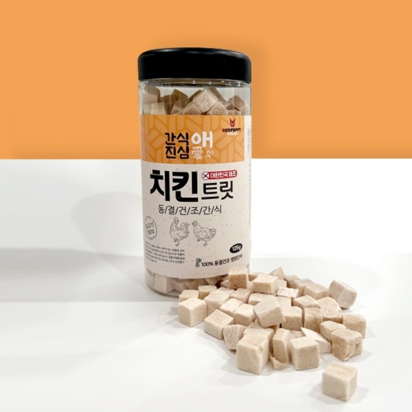 페오펫몰,개과천선 간식애진심 국내생산 동결 건조 애견 간식 오리 목뼈 100g