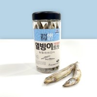개과천선 간식애진심 국내생산 동결 건조 애견 간식 열빙어 트릿 80g