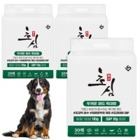 초심패드 그린 무향 강아지 배변 패드 프리미엄 초대형 90매(30매x3개)