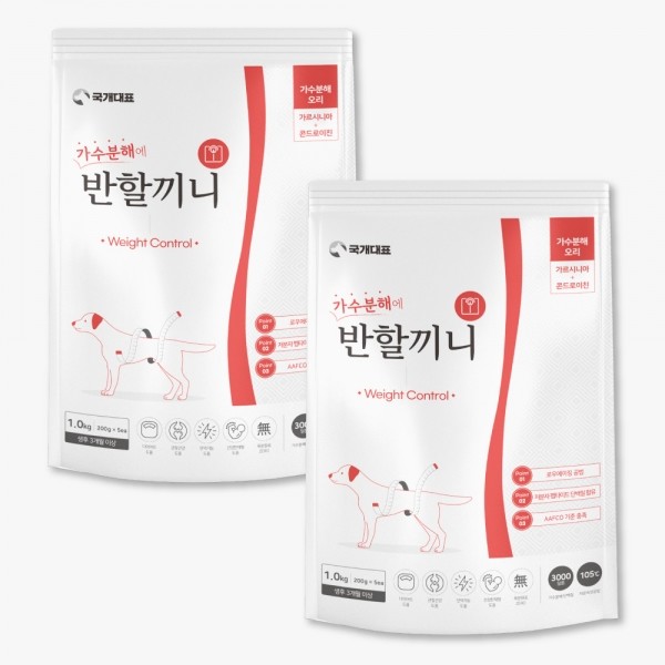 페오펫몰,국개대표 강아지사료 반할끼니 오리 가수분해사료 (다이어트) 2kg