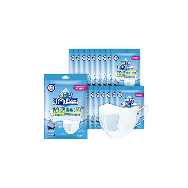 페오펫몰,[따스한특가][반려인혜택]깨끗한나라 워터샷 가습마스크 3매입 20개(60매)