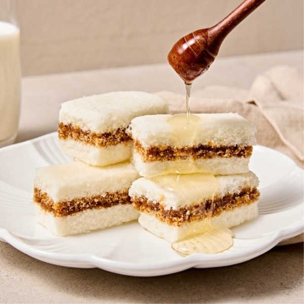 [반려인혜택][더바른떡] 우유꿀설기 500g