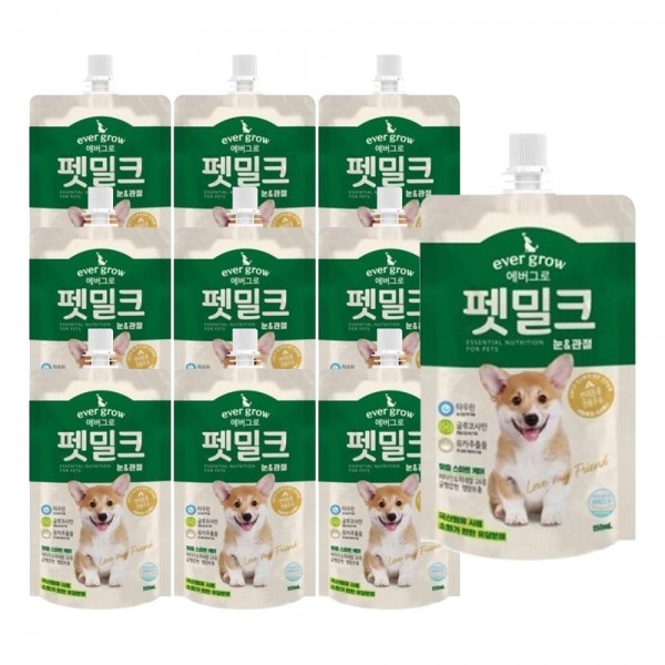 페오펫몰,에버그로 펫밀크 강아지우유 눈+관절 150ml 10개