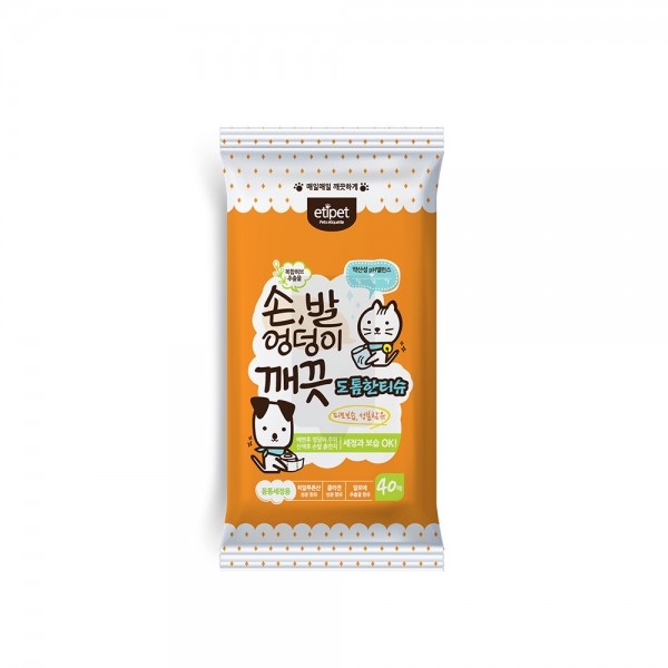 페오펫몰,에티펫 손발엉덩이깨끗 도톰한티슈 40매