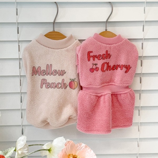 페오펫몰,빈티지 테리 맨투맨, 원피스, 강아지겨울, 강아지맨투맨, 강아지원피스, 강아지겨울신상