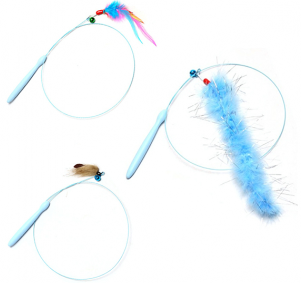 페오펫몰,[쏘아베] 캣플레이 고양이 낚시대 3종 (곤충/닭털/오뎅) [최저가]