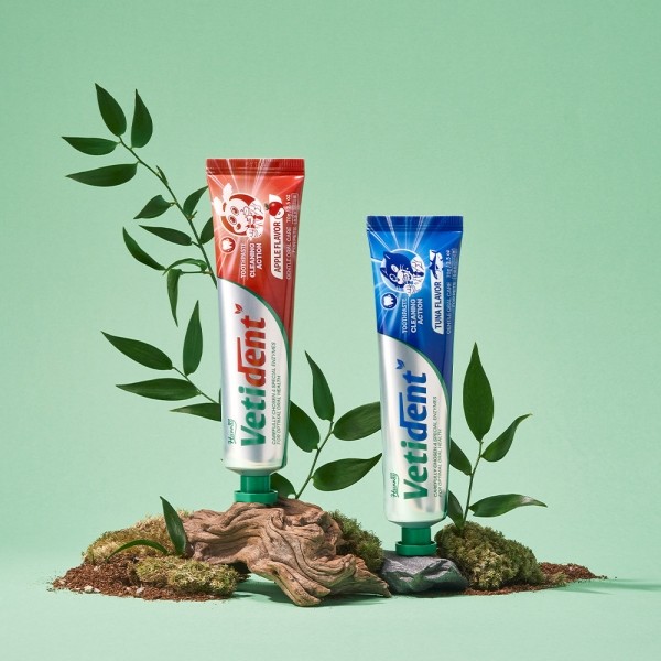 페오펫몰,[허레이][꽃길특가] 프로 베티덴트 치약 사과향+참치향 2개 SET 바르는 겔제형