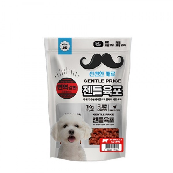 페오펫몰,[스페푸] 젠틀육포 강아지간식 1kg 소고기,소간,연어 선택