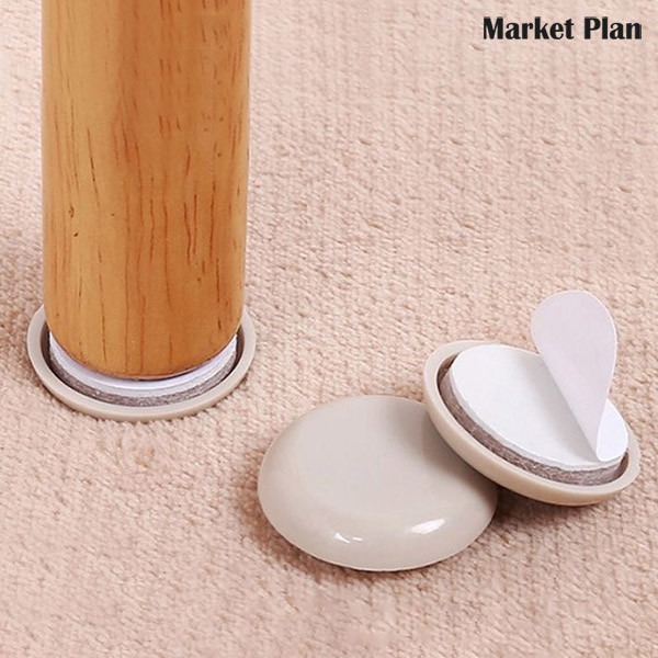 페오펫몰,[반려인혜택]마켓플랜 미니미 바닥보호 라운드 쿠션 패드 세트 24p 1세트