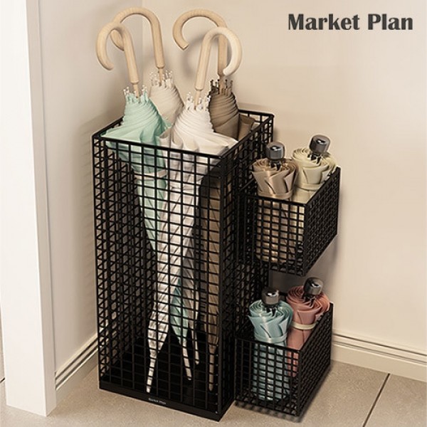 페오펫몰,[반려인혜택]마켓플랜 대용량 투인원 우산꽂이 수납 선반