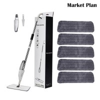 [반려인혜택]마켓플랜 스프레이 물청소 밀대 걸레+ 패드 5p