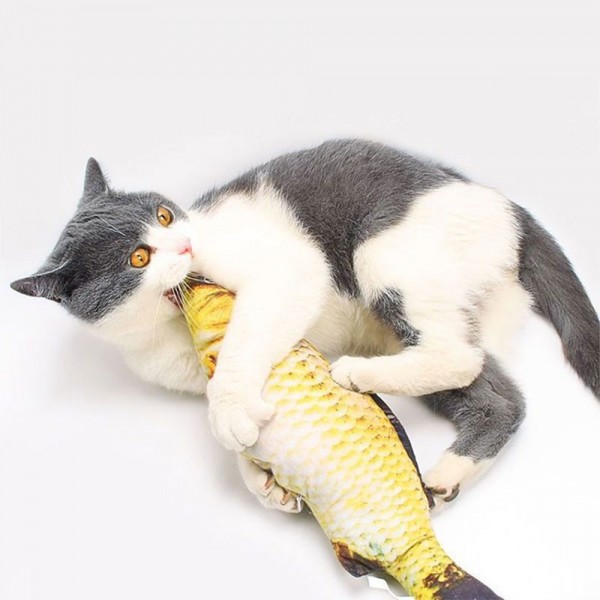 페오펫몰,크레용펫 고양이 캣닢 쿠션 대왕 물고기 인형