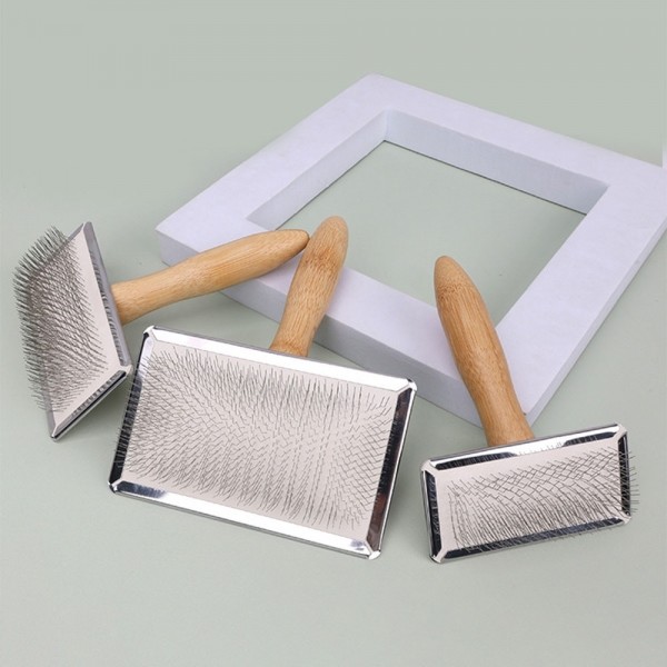 페오펫몰,크레용펫 우드 슬리커 브러쉬 (3size)