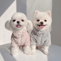 [꽃길특가]크레용펫 폭닥 파스텔 보아털 강아지 겨울옷 후리스 2color