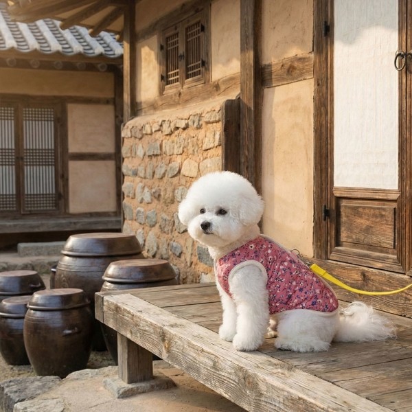페오펫몰,[꽃길특가]크레용펫 할머니 김장조끼 누빔 겨울옷