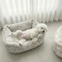 [꽃길특가]크레용펫 클라우드 퍼 쿠션 침대(M/L)