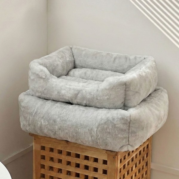 페오펫몰,[꽃길특가]크레용펫 클라우드 퍼 쿠션 침대(M/L)