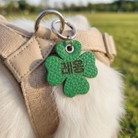 크레용펫 행운의 클로버 레이저각인 인식표