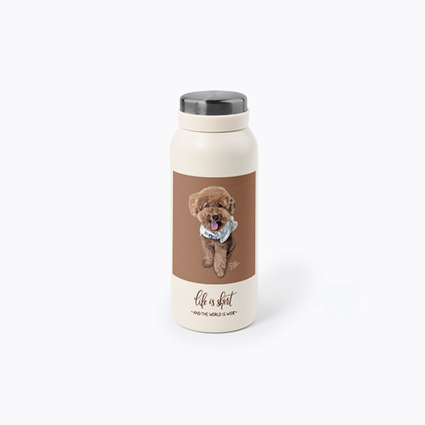 페오펫몰,반려동물 강아지 고양이 사진 그림 커스텀 주문제작 패밀리 보틀 (350ml)