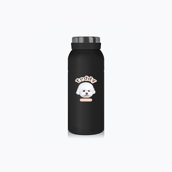 페오펫몰,반려동물 강아지 고양이 사진 그림 커스텀 주문제작 패밀리 보틀 (350ml)