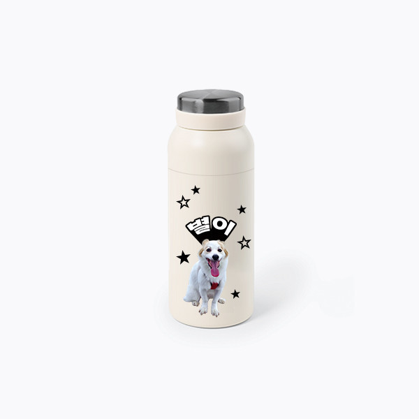 페오펫몰,반려동물 강아지 고양이 사진 그림 커스텀 주문제작 패밀리 보틀 (350ml)