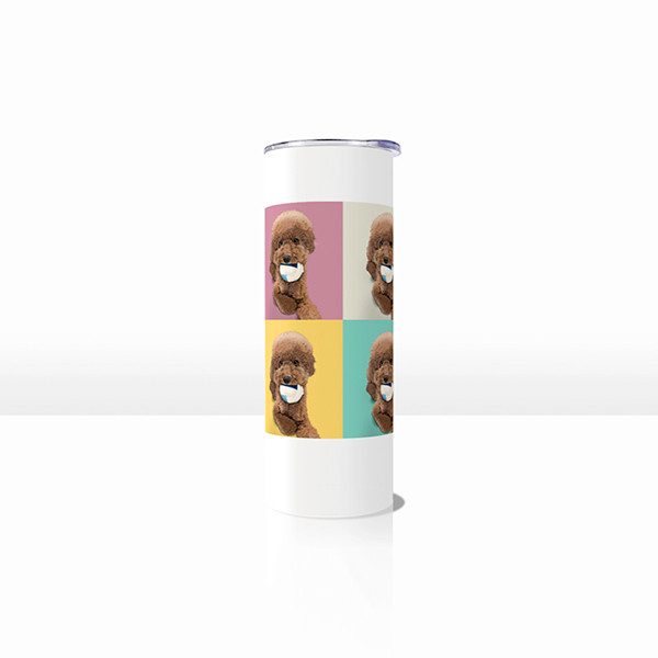페오펫몰,반려동물 강아지 고양이 사진 그림 커스텀 주문제작 스탠다드 텀블러 (600ml)