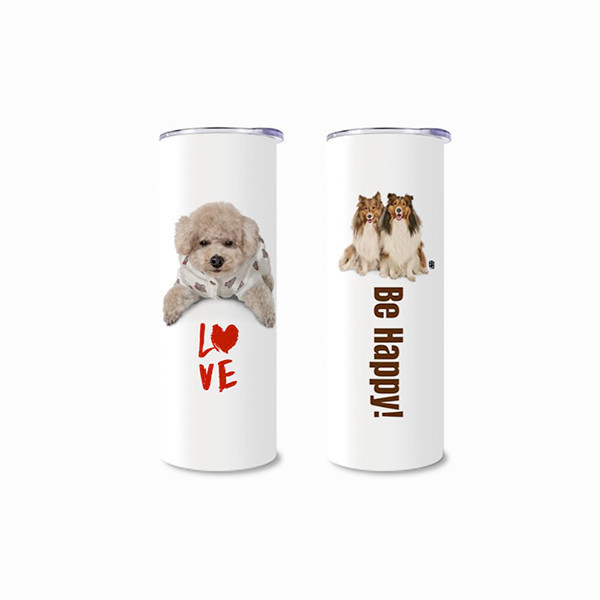 페오펫몰,반려동물 강아지 고양이 사진 그림 커스텀 주문제작 스탠다드 텀블러 (600ml)