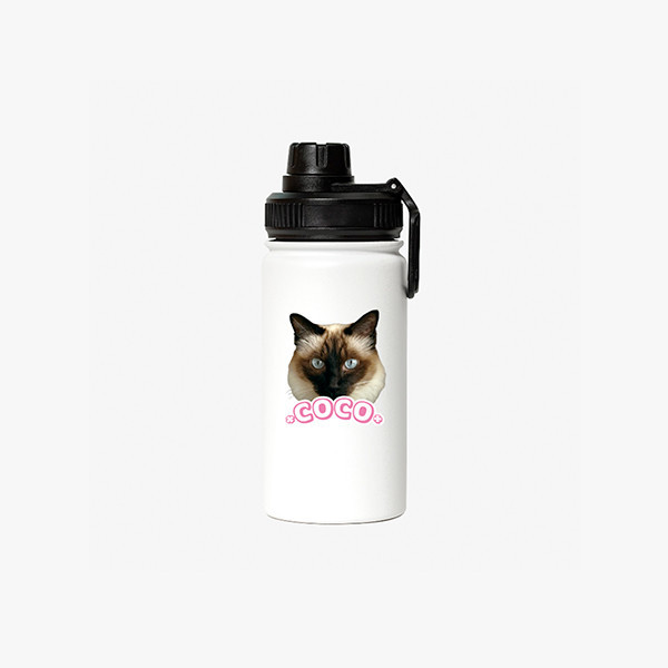 페오펫몰,반려동물 강아지 고양이 사진 그림 커스텀 주문제작 아웃도어 스포츠 보틀 (350ml)