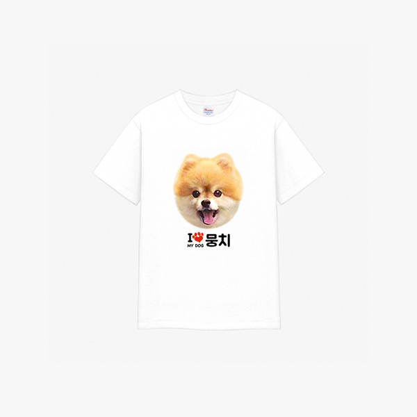 페오펫몰,반려동물 강아지 고양이 사진 그림 커스텀 주문제작 17수 반팔티