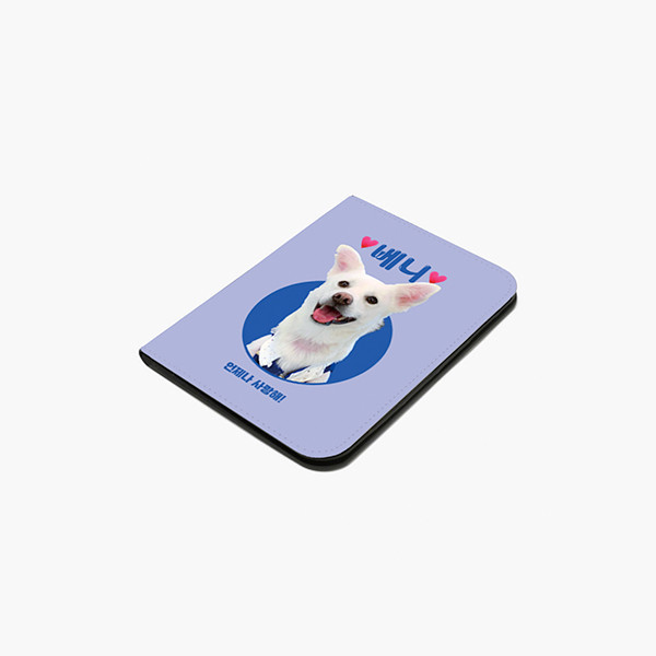 페오펫몰,반려동물 강아지 고양이 사진 그림 커스텀 주문제작 한지 가죽 여권 케이스
