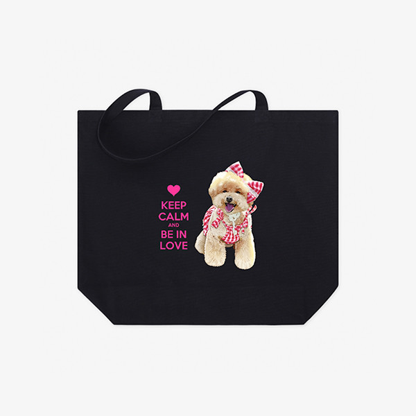 페오펫몰,반려동물 강아지 고양이 사진 그림 커스텀 주문제작 대형 캔버스 에코백 (6컬러)