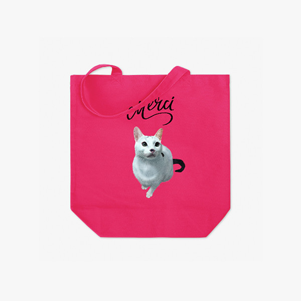 페오펫몰,반려동물 강아지 고양이 사진 그림 커스텀 주문제작 중형 캔버스 에코백 (6컬러)