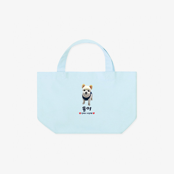페오펫몰,반려동물 강아지 고양이 사진 그림 커스텀 주문제작 소형 캔버스 에코백 (6컬러)