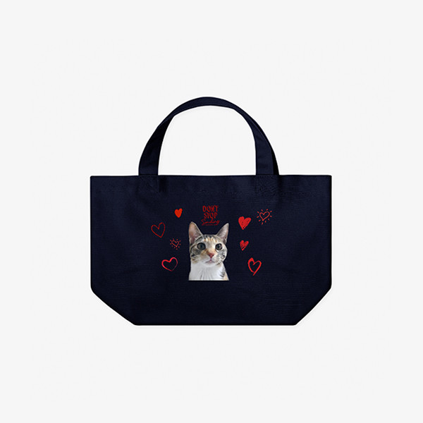 페오펫몰,반려동물 강아지 고양이 사진 그림 커스텀 주문제작 소형 캔버스 에코백 (6컬러)