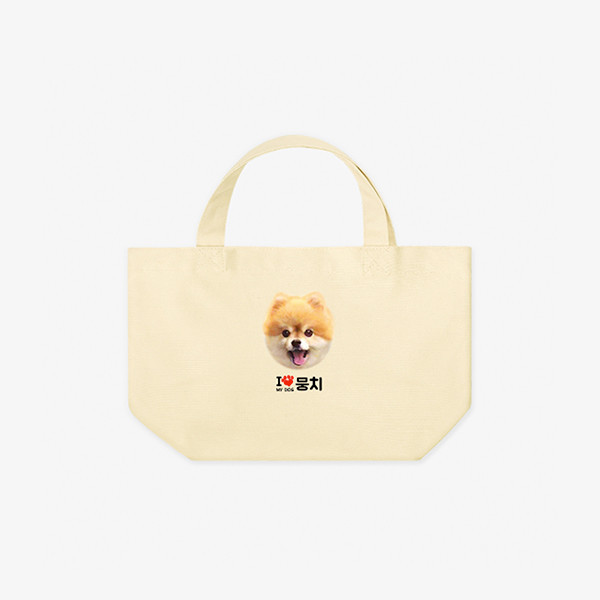 페오펫몰,반려동물 강아지 고양이 사진 그림 커스텀 주문제작 소형 캔버스 에코백 (6컬러)