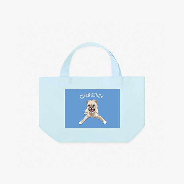 페오펫몰,반려동물 강아지 고양이 사진 그림 커스텀 주문제작 소형 캔버스 에코백 (6컬러)