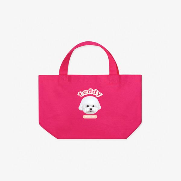 페오펫몰,반려동물 강아지 고양이 사진 그림 커스텀 주문제작 소형 캔버스 에코백 (6컬러)