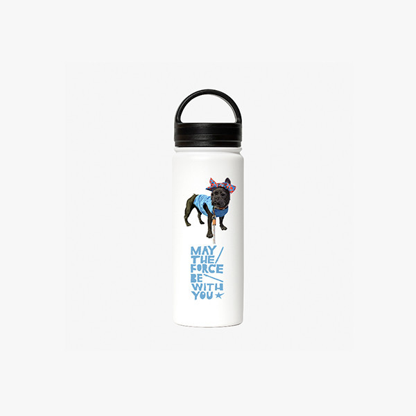 페오펫몰,반려동물 강아지 고양이 사진 그림 커스텀 주문제작 라운드 핸들 보틀 (530ml)