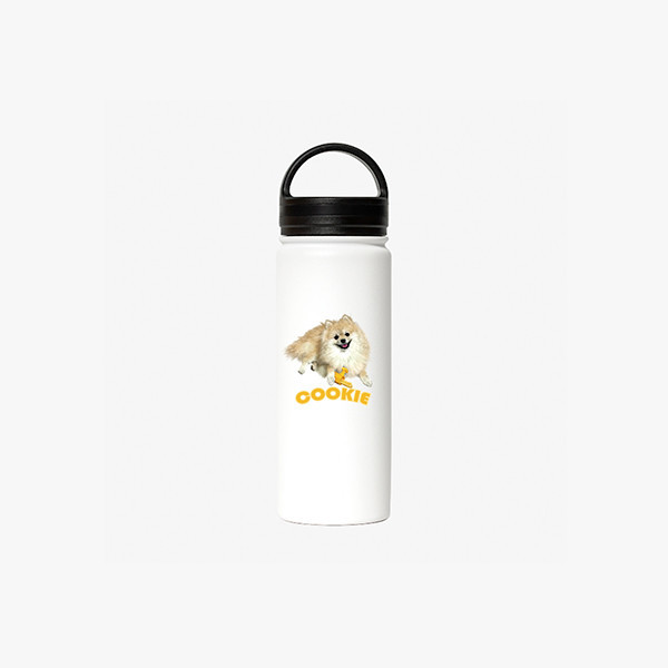 페오펫몰,반려동물 강아지 고양이 사진 그림 커스텀 주문제작 라운드 핸들 보틀 (530ml)