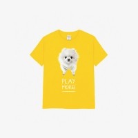 [반려인혜택][엔젤드로잉] 반려동물 강아지 고양이 사진 그림 커스텀 주문제작 키즈 17수 반팔티