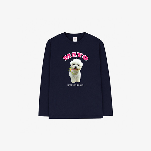 페오펫몰,[반려인혜택][엔젤드로잉] 반려동물 강아지 고양이 사진 그림 커스텀 주문제작 긴팔티