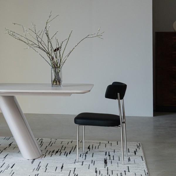 페오펫몰,[반려인혜택][헨지디자인] 씨엘 라운드 실리콘 레더 체어 식탁의자