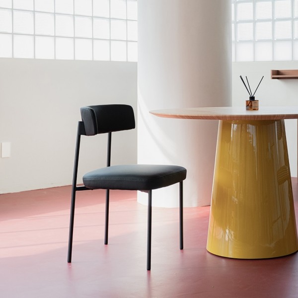 페오펫몰,[반려인혜택][헨지디자인] 씨엘 라운드 실리콘 레더 체어 식탁의자